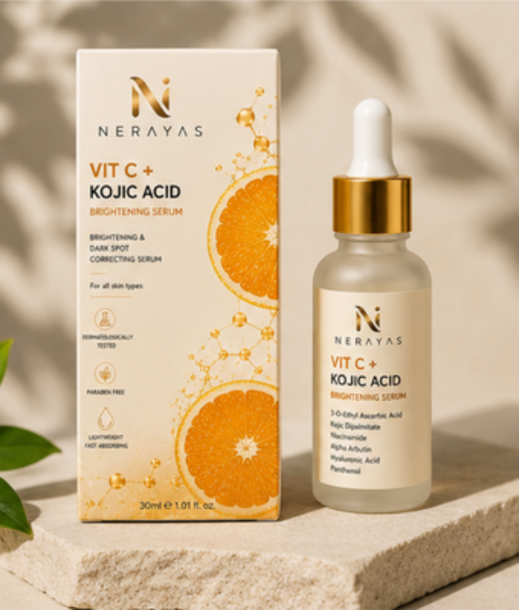 Face Serum (Vitamin C + Kojic Acid) – Brightening & Dark Spot Correcting Serum